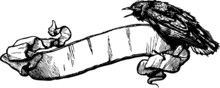 Crow Banner Vector Illustration