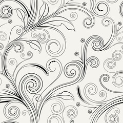 Poster - Seamless both side floral pattern. vector illustration.