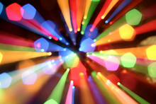 Abstract Colorful Light Streaks Explosion Background