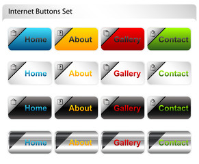Editable website vector buttons