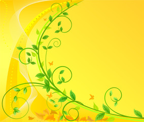 Sticker - Floral background  vector