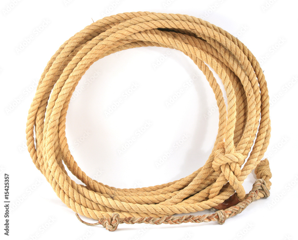 Cowboy Rope Coiled Stock Photo | Adobe Stock