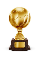 gold football trophy