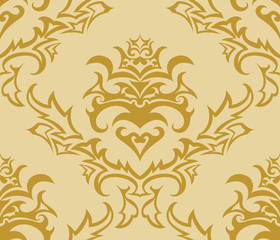 Wall Mural - damask seamless pattern