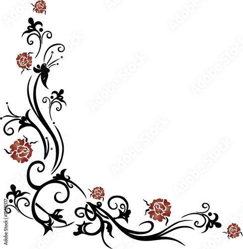 Rosen, Rosenranke, Ranke Stock-Vektorgrafik | Adobe Stock