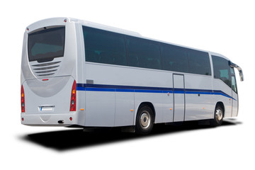 Wall Mural - silver tour bus