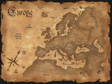 Vintage Europe Map Free Stock Photo - Public Domain Pictures