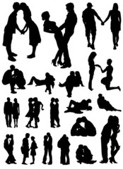 Wall Mural - lovers vector