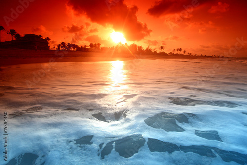 Foto-PVC Boden - ocean sunrise (von yellowj)