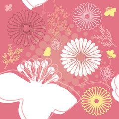 Canvas Print - seamless floral pattern