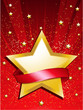 festive star and banner