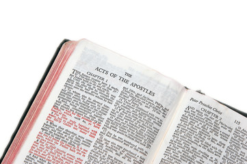 Poster - bible open to acts of apostles