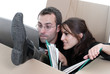 © aldegonde le compte - couple ensemble dans une boite en carton