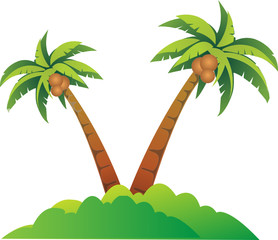 Sticker - palm trees