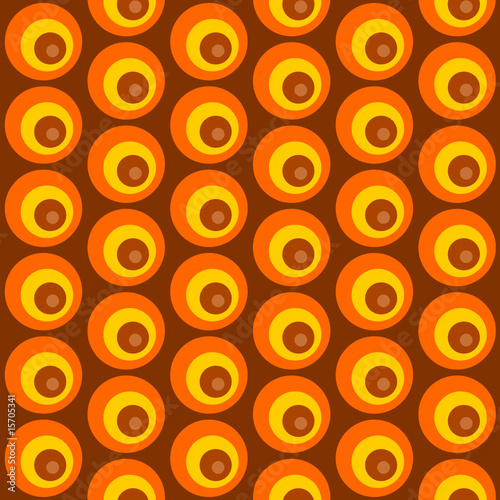 Retro Muster Kreise Braun Orange Gelb Stock Vector Adobe Stock