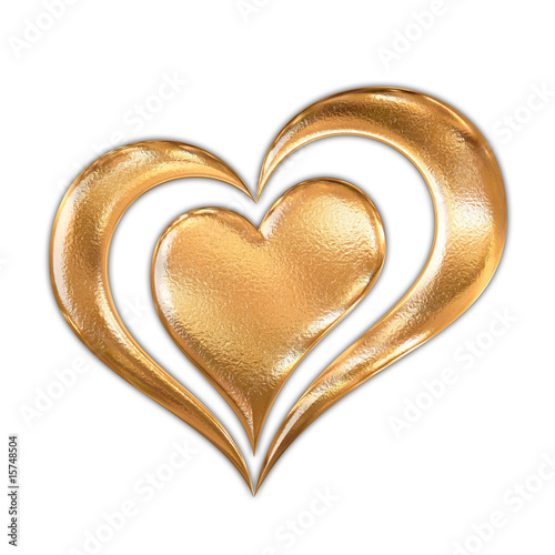 ゴールドのハート Stock イラスト Adobe Stock
