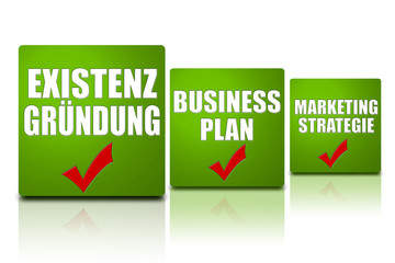 Canvas Print - Existenzgründung Businessplan Marketing