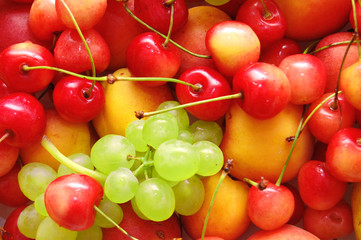 Background of fresh summer fruit