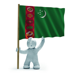 Wall Mural - turkmenistan flagge