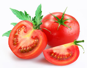 tomatoes on a white background