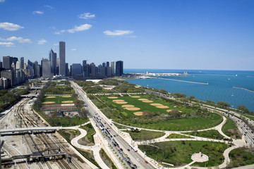 Fototapete - Grant Park in Chicago