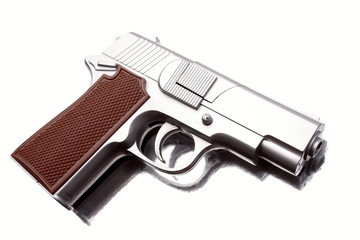 Wall Mural - Handgun isolated over white background