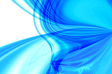 Poster - fondo abstracto ondas azul