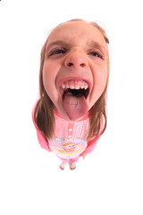 Sticker - girl with open mouth