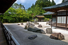 A Traditional Buddhist Rock Garden In Koya-san. Japan.
