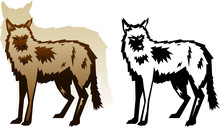 Graphic Wolf Illustration