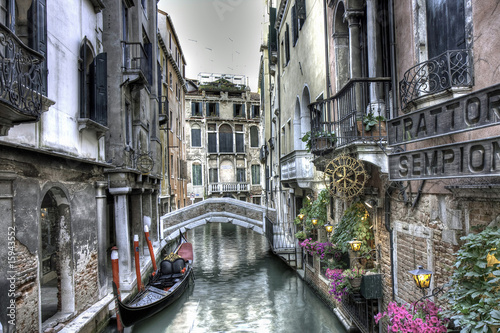 Naklejka - mata magnetyczna na lodówkę Gondel, Palazzi und Bruecke, Venedig, Italien