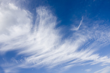 a blue sky for background