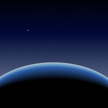 Horizon Of Blue Planet Earth