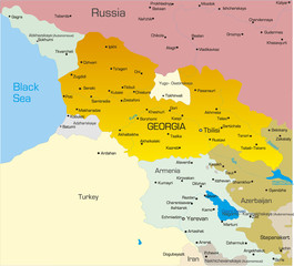 Poster - Vector illustration of georgia map