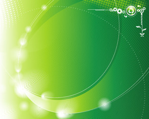 Leinwandbilder - Green abstract eco background, vector layered.