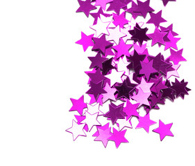 Wall Mural - celebration stars on white background