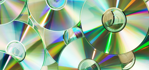 heap of dvd, cd disks