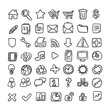doodle web icons
