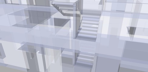 cage d'escalier 3d