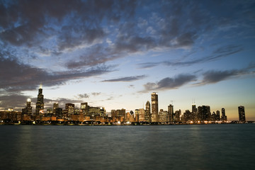 Fototapete - Famous skyline of Chicago
