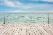Wooden Pier, Sea And Sky