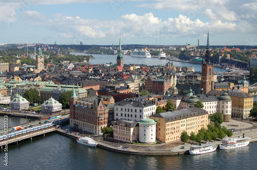 Foto Riddarholmen island at Stockholm, Sweden