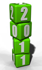 Sticker - année 2011 vert