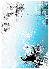 Sticker - soccer poster blue background 3