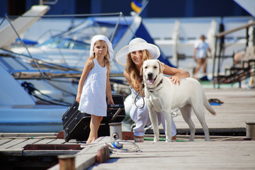 Wall Mural - Family walking on vacations