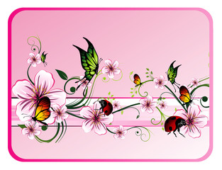 Wall Mural - composicion floral en vector