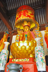 Wall Mural - China,Shanghai Zhujiajiao Yuanjin temple golden Buddha.