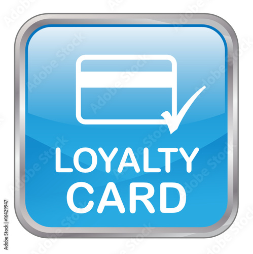 Square vector "LOYALTY CARD" button (blue) Stock Vector | Adobe Stock