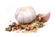 Garlic with dried vegetables and spices