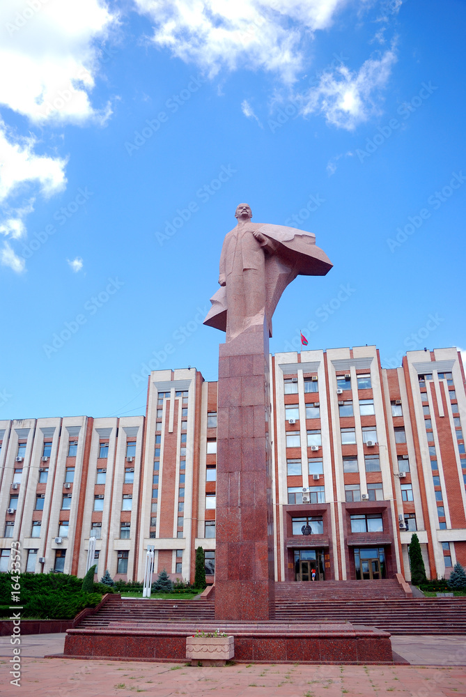 Obraz na płótnie Lenin statue, Tyraspol, Transnistria, Moldova w salonie